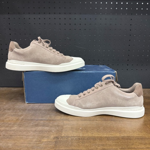 Used W/ Box! Men's Cole Haan Grand Pro Rally Captoe Sneaker Tan Ivory Sneakers - Picture 2 of 5